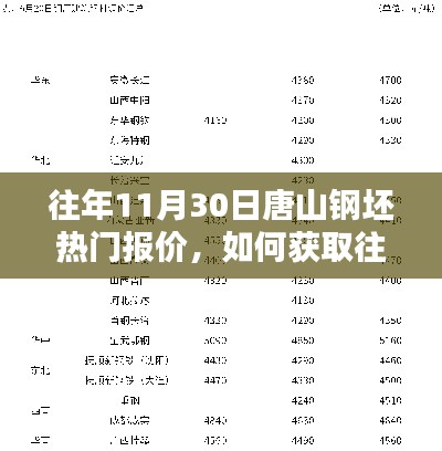 获取往年11月30日唐山钢坯热门报价,初学者与进阶用户指南详解