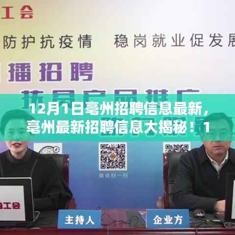 亳州最新招聘信息揭秘,12月1日全新职位等你来挑战!