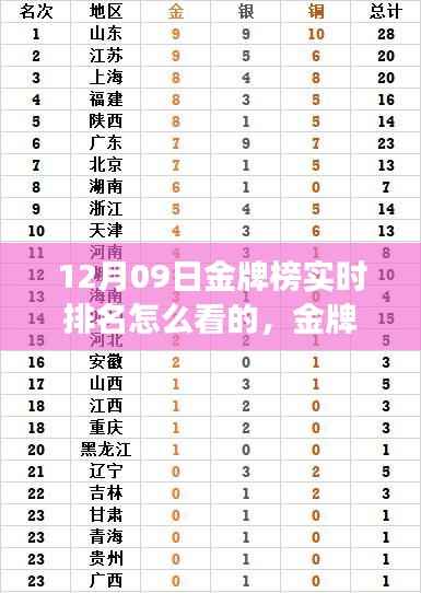 金牌榜背后的暖心故事与美好时光,实时排名与共度时光的瞬间