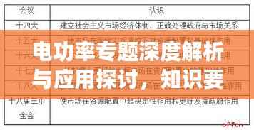 电功率专题深度解析与应用探讨,知识要点一网打尽