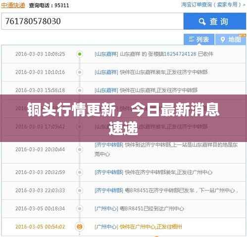 铜头行情更新,今日最新消息速递
