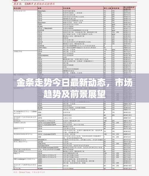 金条走势今日最新动态,市场趋势及前景展望