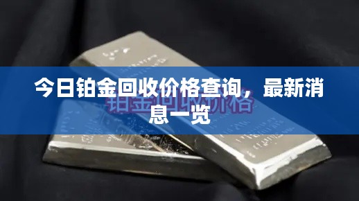 今日铂金回收价格查询,最新消息一览