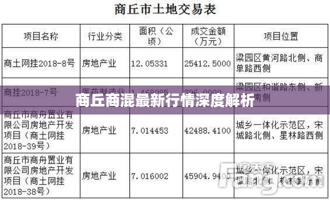 商丘商混最新行情深度解析